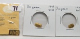 3-.999 Gold Ingots, 1-1 gram Istanbul, 2-1/10 gram