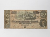$10 Confederate Note 1864 No.64017, Fine