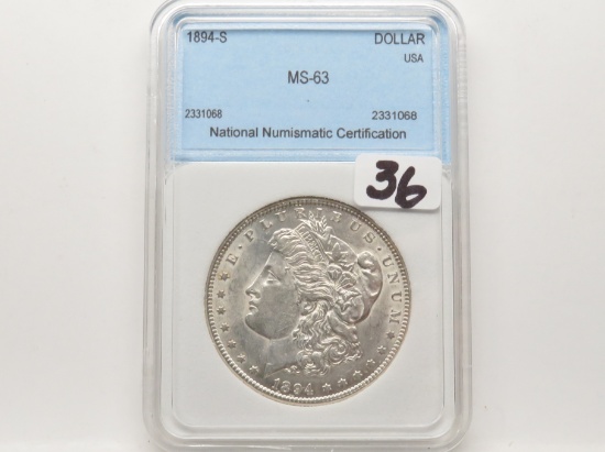 Morgan $ 1894S NNC MS63