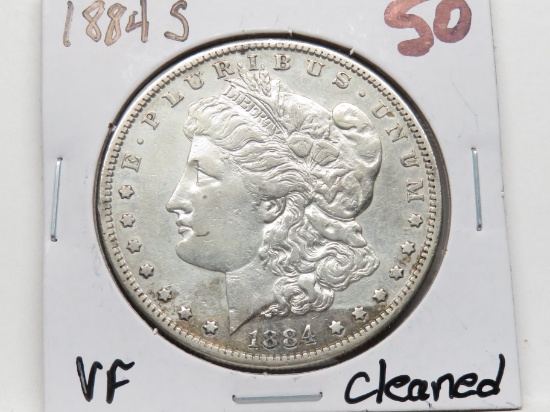 Morgan $ 1884S VF cleaned