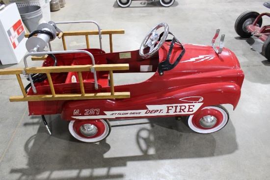 Burns ladder pedal fire truck, Jet Flow, no bell, 42" long x 14" wide x 16"