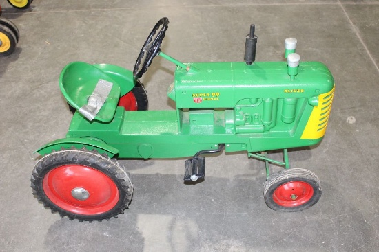 Oliver Super 99 diesel pedal tractor, wide front end, "Screamin Jimmy" Limi