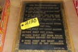 The Ten Commandments, made in Ithicas, Distributed by Wateraquire.