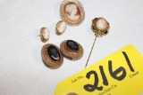 Cameo pins & earrings.