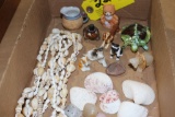 Miniature animals & seashells.