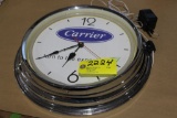 Carrier electric flourescent wall clock.