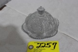 Pressed glass butter dish, 5