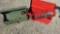 (2) Tool boxes with tools. Red tool box good condition.  Green tool box nee