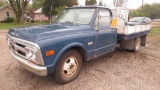 1967 GMC 3500 truck, vin CM30V-FA22227, miles on odo 07,523, flatdbed w/dum