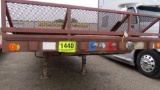 Transtech LTS flatbed trailer, vin 1T9L48108K1114138, 53' overall, wooden d