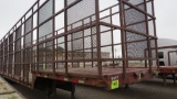 Trailer flatbed, vin UNK, 53' overall, upper deck 12', wooden deck, w/sides