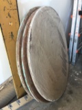 (3) Round trowel pans, 45