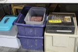 File storage boxes.