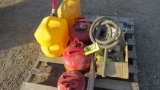 'Pallet fuel cans, barrel pumps, fuel nozzles.