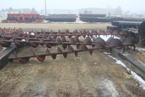 (160 ft.) Augers, 2 1/4" drive hex, 18" - 60'; 20" - 60'; 24" - 40'.