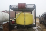 Portable water system, 500 gal, with frame and motor.