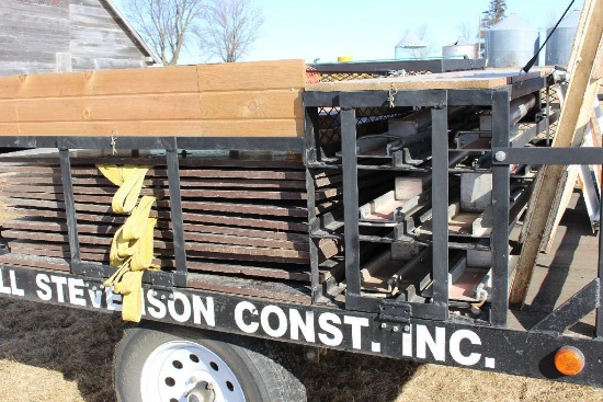 Speed-shore ditch shoring, jacks 34"-55", 12 sheets of 4 x 8 shoring plywood,  complete w/trailer & 