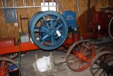 Hippe Steiner gas engine, H.S. C18, 6 hp, on original trucks, VERY RARE!, one of 2.