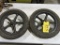 (2) Cart tires with poly rims, 16x2.125.