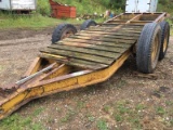 Trailer, NO TITLE or REGISTRATION, tandem axle equipment hauler, 180