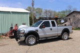 2008 Ford F350 Super Duty Lariat pickup, silver, vin 1FTWX31RX8ED89040, mil