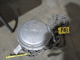 C/M Cyclone chain hoist, 1/2 T., Like New.