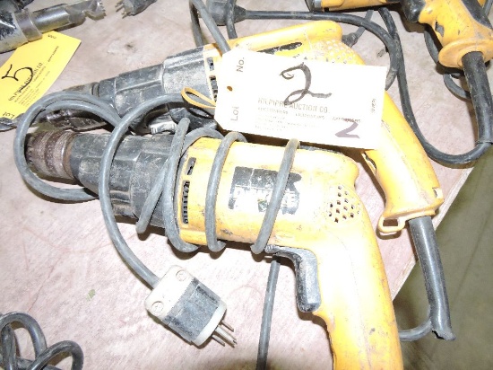 (2) DeWalt hammer drills.