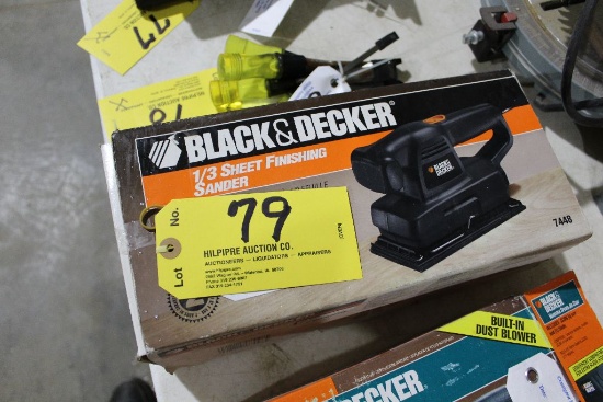 Black and Decker finishing sander, 1/3" sheet.