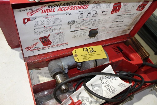 Milwaukee right angle drill, 1/2".