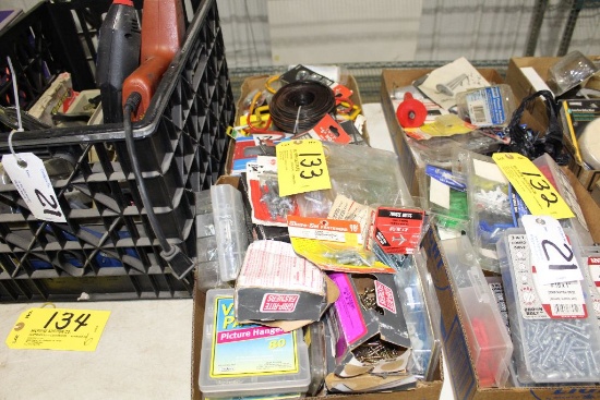 Box of screws, fasteners, etc.