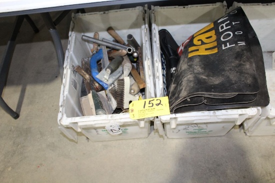 (3) Crates of masonry tools.