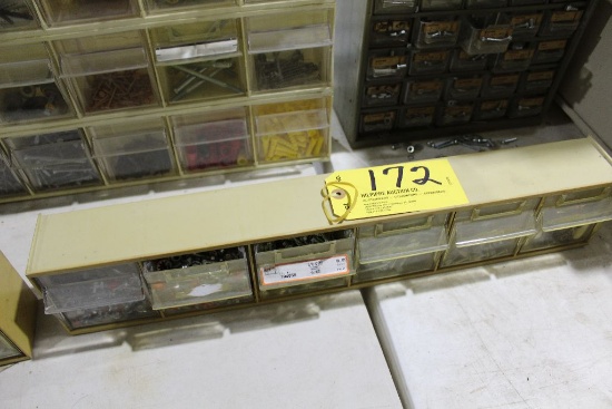 Cabinet of screws, hex nuts, etc.