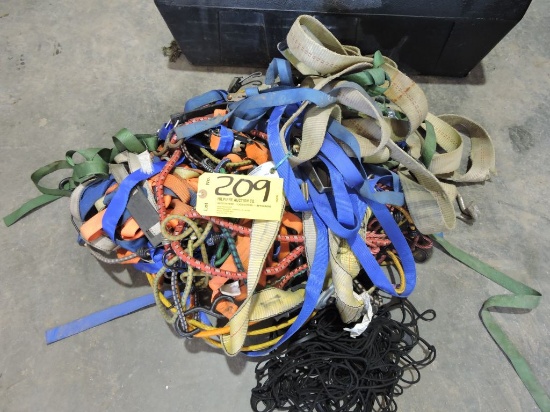 Qty. of straps, bunges, netting.