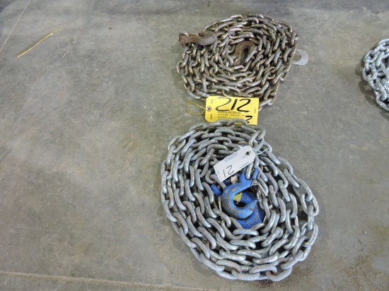 Total of 2 chains, (1) 12' chain, 5/8" ; (1) 14' chain, 5/8".