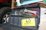 Tool box with wrenches.