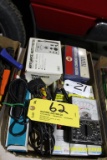 Box of voltage tester and other testing equipment.