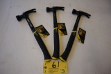 Stanely Fatmax hammers, (2) 22 oz.; (1) 28 oz.