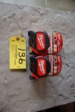 Milwaukee 25 ft. magnetic measuring tapes with finger stop.