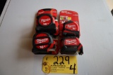 Milwaukee measuring tapes, 16 ft, (2) magnetics.