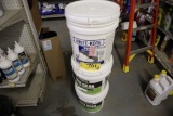 Gallons of (2) Tite Bond FRP adhesive; (1) White Kote roof coating.