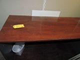 Wood desk.