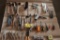 Pallet of tools: Hammers, wrenches, drivers, pliers, tapes.