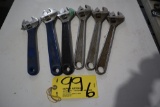 Adjustable wrenches: (5) 12