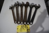 Adjustable wrenches: (1) 10