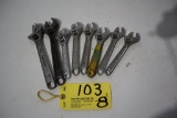 Adjustable wrenches: (2) 8