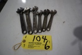 Adjustable wrenches: (3) 8