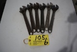 Adjustable wrenches: (3) 8