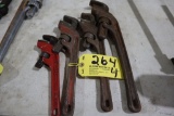 Ridgid pipe wrenches.