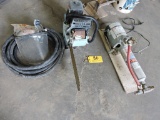 Waterpump chainsaw for concrete.