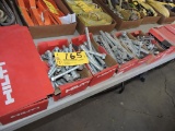 Boxes of Hilti anchor bolts.